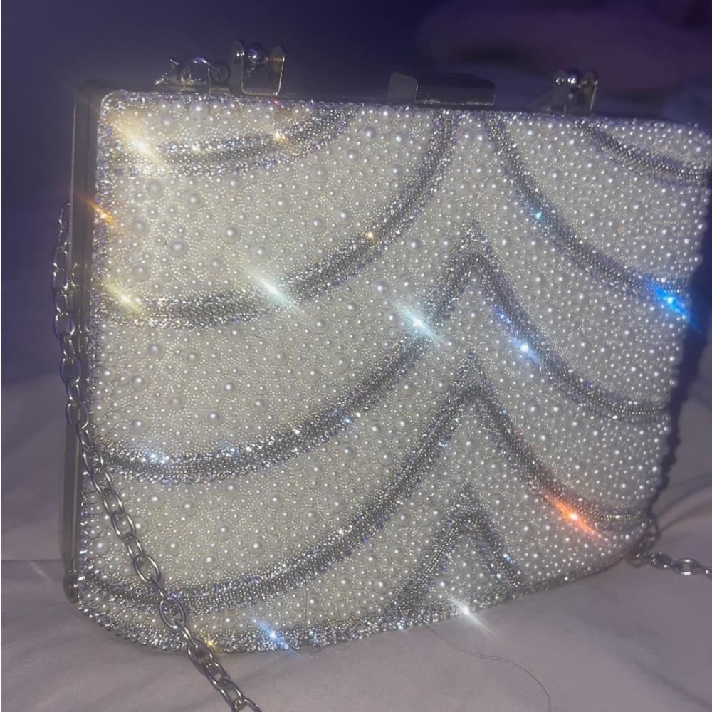 Pearl clutch bag